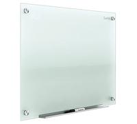 Quartet Glass Whiteboard, Non-Magnetic Dry Erase White Board, 4' x 3', Includes Accessory Tray, 1 Marker and 2 Glass Board Magnets, Frosted Surface, Infinity (G4836F)