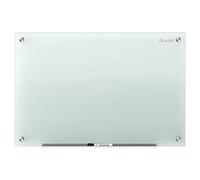 Quartet Glass Whiteboard, Non-Magnetic Dry Erase White Board, 4' x 3', Includes Accessory Tray, 1 Marker and 2 Glass Board Magnets, Frosted Surface, Infinity (G4836F)
