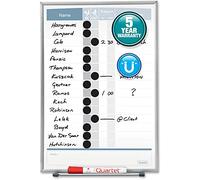 Quartet Matrix in/Out Board, 11 x 16 Inches, Magnetic, Track Up to 15 Employees (33703)