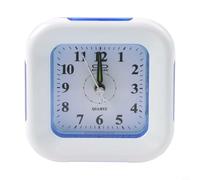 Quartz Alarm Clock with Night Light, Silent Tick and Snooze Function, Small Bedside Design with ABS Plastic Anti Slip Body, Clear Number Display, Requires 1 AA Battery (Blue)