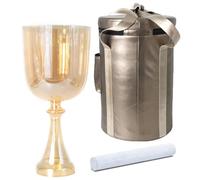 Quartz Chakra Handle Crystal Singing Bowl, Colorful Sound Bowl for Yoga Meditation & Sound Healing, Mallet & Carrying Case Included(440Hz,6 inch F Note)