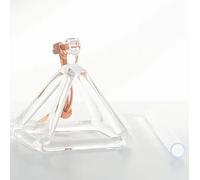 Quartz Chakra Singing Pyramid, Crystal Singing Bowl with Heavy Duty Carrying Case & Two Type Strikers(Without case,3inch)