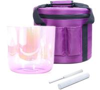 Quartz Clear Crystal Singing Bowl for Balance Chakra Release Pressure and Meditation, Come with Carrying Case Suede Mallet Crystal Striker and O-ring(432Hz,6.75inch C#4)