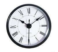 Quartz Clock Insert 70mm DIY Movement Replacement with Arabic Roman Numeral for Wall Clock Repair Projects Black Trim Plastic METALs Battery Operated(C)