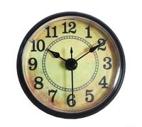 Quartz Clock Insert 70mm DIY Movement Replacement with Arabic Roman Numeral for Wall Clock Repair Projects Black Trim Plastic METALs Battery Operated(B)