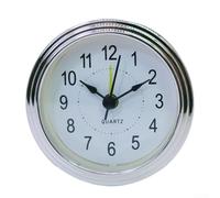 Quartz Clock Insert Movement, 78mm Gold Arabic Numeral Replacement for DIY Wall Clocks Precise keeping Plastic PVC Glass Construction Craft Enthusiasts Home Decor(silver)