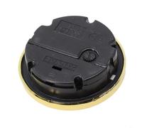 Quartz Clock Movement 65MM Diameter with Arabic Numeral Face and Rubber Fixing Ring, for DIY Clock Projects and Clock Repair (Golden)