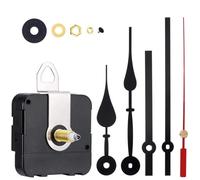 Quartz Clock Movement Kit 20mm Shaft 11.7mm Thread | Reliable quartz clock movement kit with two pairs of hands for simple clock repair and creation.