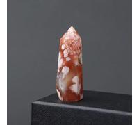 Quartz Column Cherry Agate Magic Wand Gemstone Flower Crystal Point Decoration Ornaments (Color : 70-80mm)