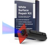 Quartz Countertop Repair Kit (Clear, White Acrylic & Dark White Color) - Ideal as Tile, Fiberglass, Bathtub, Ceramic Repair Kit I Works Great for Granite, Marble, Porcelain & Corian Surfaces