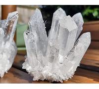 Quartz Crystal Cluster - Healing Crystals - Raw Clear Quartz Specimen - Reiki Crystal Cluster for Meditation - Amplifies Positive Energy - Beautiful Home Decor - Handmade White Crystal (700-800g)