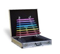 Quartz Crystal Music Singing Harp Eight-pipe Eight-tone Color Transparent Chakra Healing Therapy Crystal Meditation Meditation Release Stress Instrument 432 Hz Sound Therapy Send Aluminum Oxide C