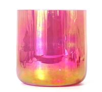 Quartz Crystal Singing Bowl Clear Gradient Pink, Cosmic Light Alchemy Bowl With Free Mallet & O-Ring, Sound Bowl For Yoga Meditation Sound Healing (Color : 432Hz, Size : 7 Inch F Note)