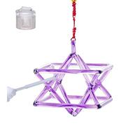 Quartz Crystal Singing Bowl, Pyramidal Resonator for Sound Therapy Meditation with Striker, Rope, and Storage Bag - 8 Inch