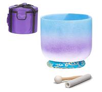 Quartz Crystal Singing Bowl Three Colors C/D/E/F/G/A/B Note Frosted Crystal Singing Bowl Yoga, Chakra, Meditation Gifts, Unique Gifts For Women,G Note,12 Inch
