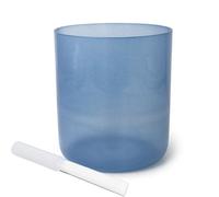 Quartz Crystal Singing Bowls, 7 inch Blue Note Crystal Singing Bowl for Yoga and Sound Healing with Striker & O-ring(F Note)