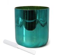 Quartz Crystal Singing Bowls, 7 Inches Alchemy Crystal Singing Bowl Chakra Blue Notes Includes Acrylic Striker O-ring(G Note)