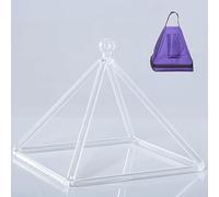 Quartz Crystal Singing Pyramid, Crystal Singing Bowl for Meditation Yoga, Musical Instrument with Heavy Duty Carrying Case & Two Type Strickers (Color : With case, Size : 10inch)