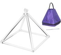 Quartz Crystal Singing Pyramid for Sound Healing and Meditation - Enhances Positive Energy Flow with Exquisite Carrying Case