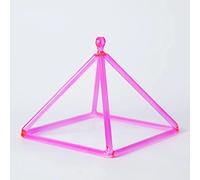 Quartz Crystal Singing Pyramid, Healing Musical Instrument With Glass Striker And Bag, For Sound Healing Meditation Accessories (Color : Pink, Size : 10 inch)