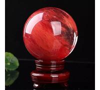 Quartz Crystal Sphere Ball Red Color Clear Beautiful 1 Piece Ornaments (Size : 12cm)