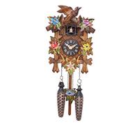 Quartz Cuckoo Clock 5 leaves, bird, with music