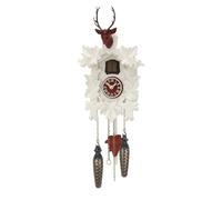 Quartz Cuckoo Clock 5 leaves, head of a deer, with music