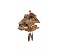 Quartz Cuckoo Clock big Black forest house with music, dancers and moving train