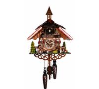 Quartz Cuckoo Clock Black forest house with music