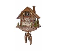 Quartz Cuckoo Clock Black forest house with music