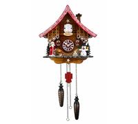 Quartz Cuckoo Clock Christmas Edition Black Forest House with Music