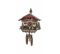 Quartz Cuckoo Clock Swiss house with mill wheel, with music