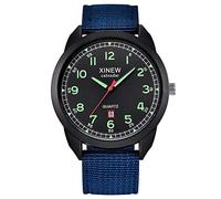 Quartz Date Nylon Watches Men's Analog Watch Quartz Wrist Men's Watch Fashion Watches for Women (E, One Size)