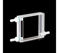 Quartz Flow Cell Cuvette - 27ml Volume, 10mm Path Length, Two Way Light for Spectroscopy and Laboratory Use