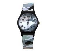 Quartz for Kids, Analog Watch for Kids - Waterproof Mime Frage Child Quartz Owatch - Fun Learning Watch, Simple Educational Tool for Kids Its light and comfortable design, gray, 説明を参照してください, See