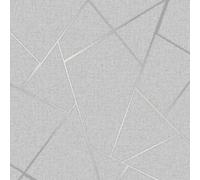 Quartz Fractal Textured Wallpaper Fine DÃ©cor Silver One Size