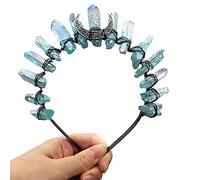 Quartz Headband Princess Headpiece Bridal Headpiece for Stone Alloy Wire Tangle Daily Hair Accessories W Quartz Headband