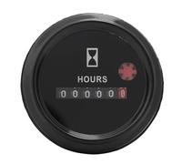 Quartz Hour Meter, 12-36V DC AC Mechanical Round Hour Meter Waterproof Hour Gauge for Boat Auto Snowmobile Lawn Tractors Generators Car Truck Engine
