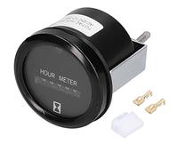 Quartz Hour Meter, AC/DC 12-36V Mechanical Timer with Indicator Light, Digital Engine Hour Meter for Marine Construction Machinery Automotive Equipment