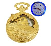 Quartz Pocket Watch with LED Lights, Creative Quartz Arabic Numeral Dial for Men's Pocket Watch, LED-Q104, fashion