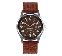 Quartz Quartz Watches Analog Men's Watch Date Nylon Wrist Men's Watch Quartz Movement Arabic Man Watch Womens Watch Leather Strap (B, One Size)