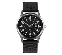 Quartz Quartz Watches Analog Men's Watch Date Nylon Wrist Men's Watch Quartz Movement Arabic Man Watch Ceramic Watch (Black, One Size)