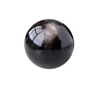 Quartz Silver Obsidian Crystal Ball, Light Dial, Home Decor Mining,Black,60mm Gemstone Stone