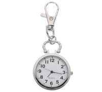 Quartz Silver Zinc Alloy Large Dial with Key Buckle, Nurse Pocket Watch | Tracks Iv Push Time, Accurate Quartz Movement, for Elderly Users and Nursing Students, Birthday or Christmas