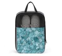 Quartz Turquoise Marble Shoe Bag for Travel Daily Use Anti-dust Storage Carrier Golf Shoe Pouch