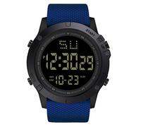 Quartz Watch LED Rubber Alarm Men Date Digital Sport Fashion Sport Watch Sports Watch The Video (Blue, One Size)