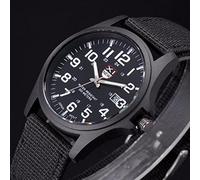 Quartz Watch Outdoor Wrist Stainless Sports Mens Analog Date Men's Watch Wrist Stop Watch (Black, One Size)