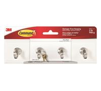 Quartz White Car Key Rack Holder Hooks Rail Holds Up to 900g (2lb) 3M Command