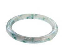 Quartzite Jade Bangle for Women, Natural Ice Floating Flower Design, Great for a Girlfriend's Gift