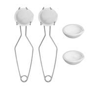 Quartzs Crucible Melting Set Small Crucible Bowl with Whip Tongs Dish Jewelry Making Supplies High Temperature Crucibles